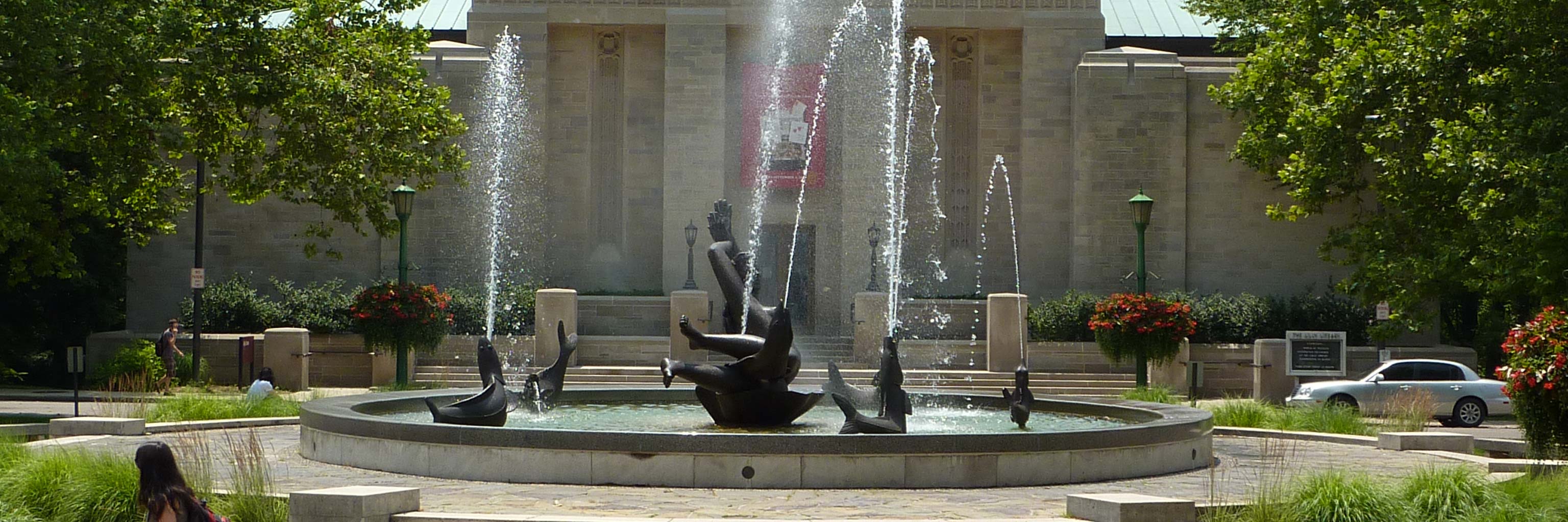 Showalter fountain on Indiana University campus